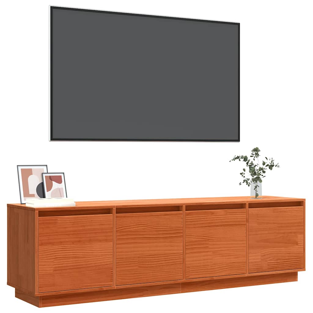 Meuble TV Marron 156 x 37 x 45 cm Bois de pin massif - XIOS