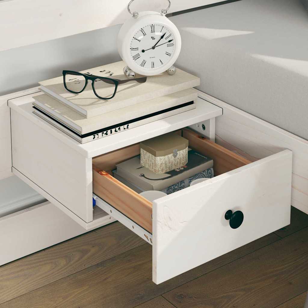 Cadre de lit avec tête de lit Blanc 140 x 190 cm Pin massif - XIOS