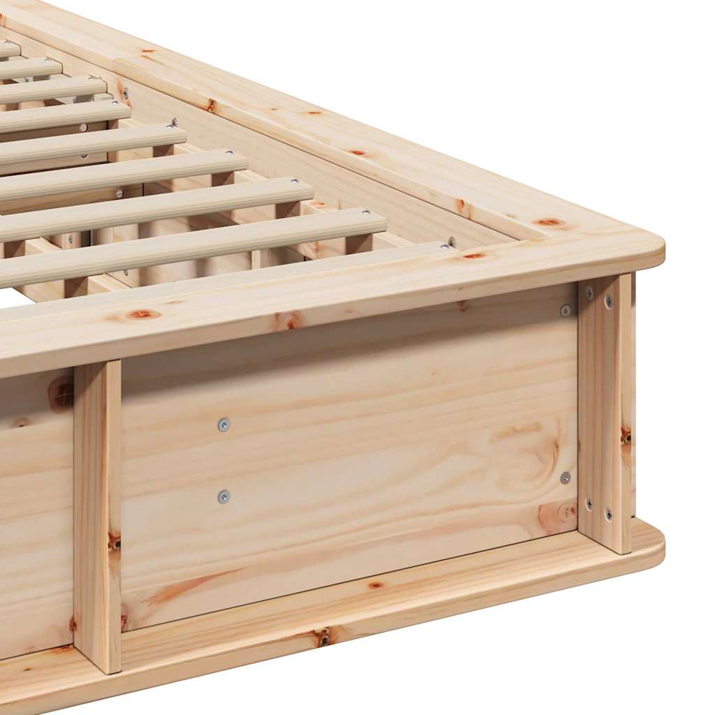 Cadre de lit Marron 180 x 200 cm Bois de pin massif - XIOS