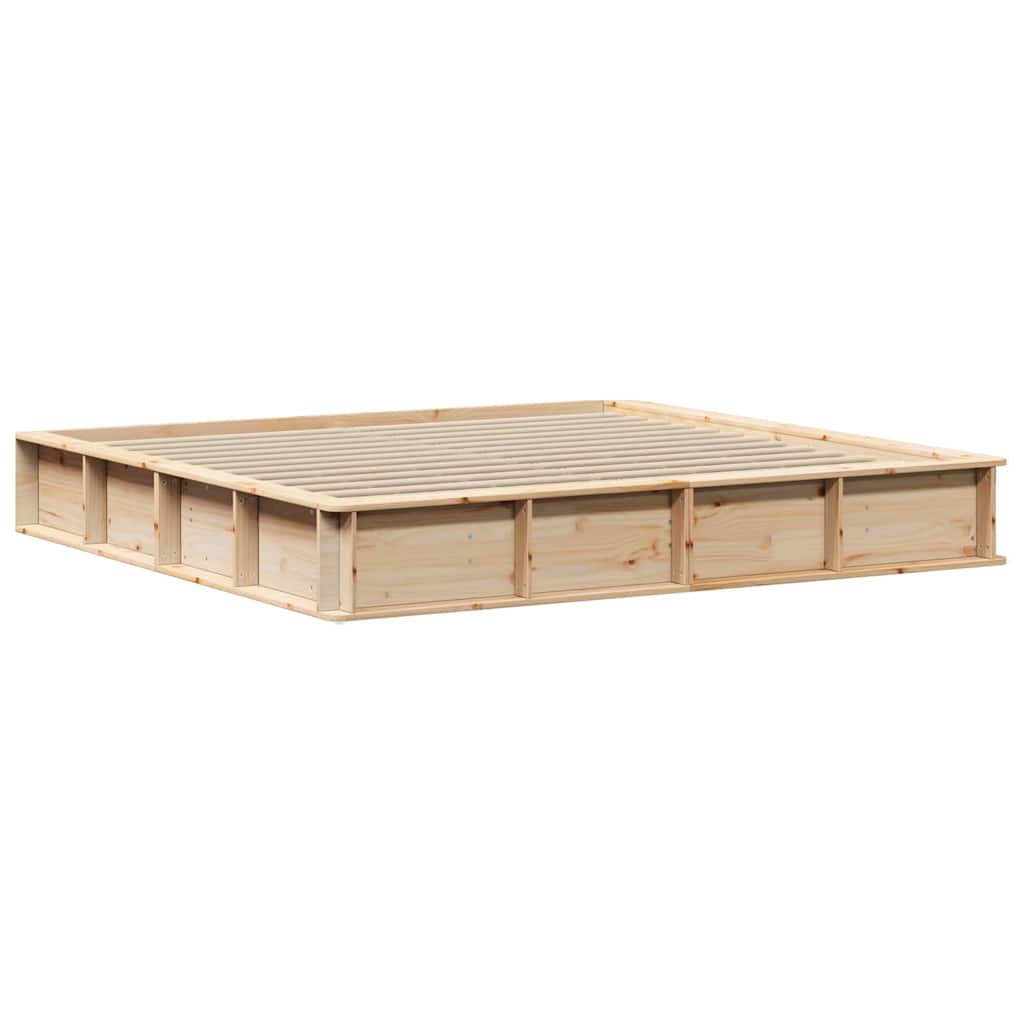 Cadre de lit Marron 180 x 200 cm Bois de pin massif - XIOS