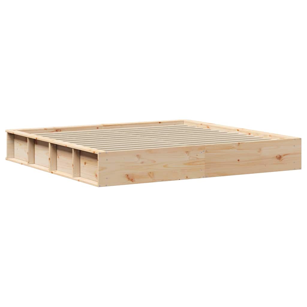 Cadre de lit Marron 180 x 200 cm Bois de pin massif - XIOS