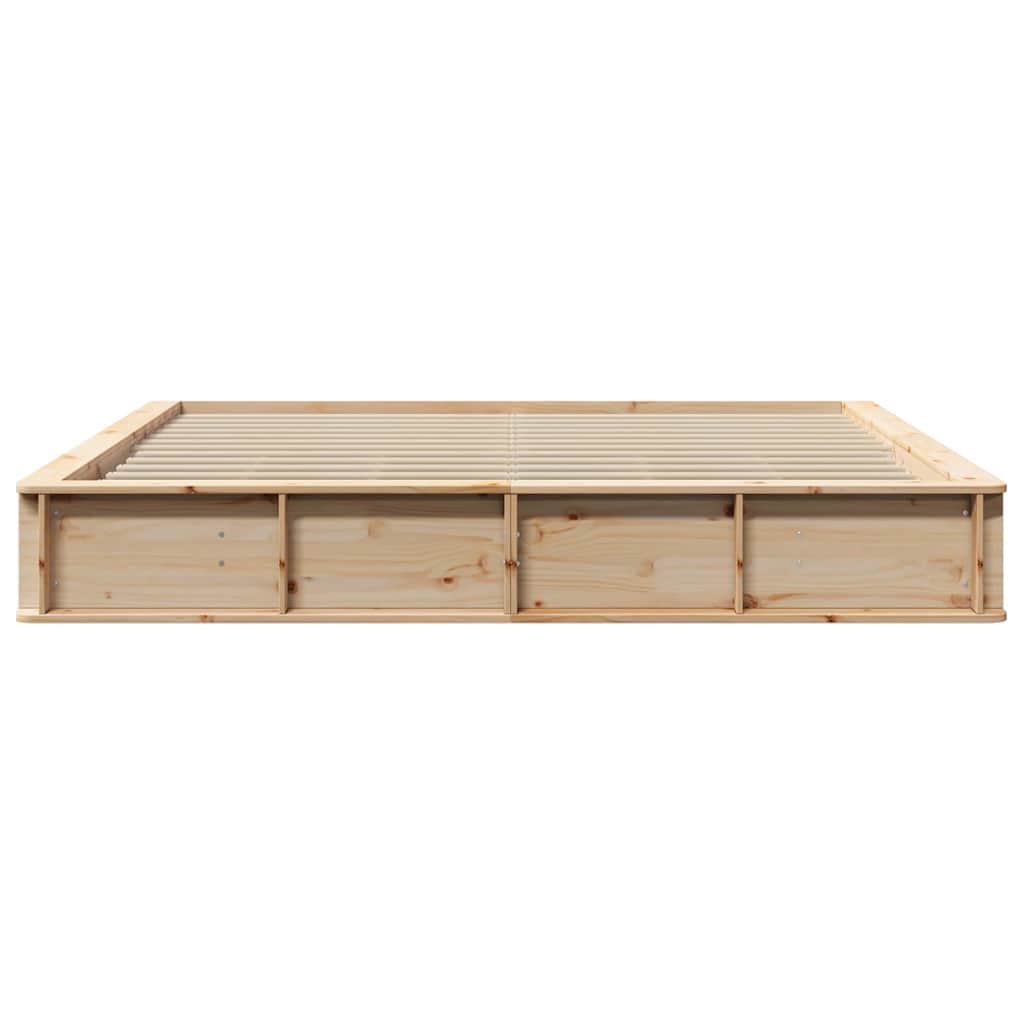 Cadre de lit Marron 180 x 200 cm Bois de pin massif - XIOS