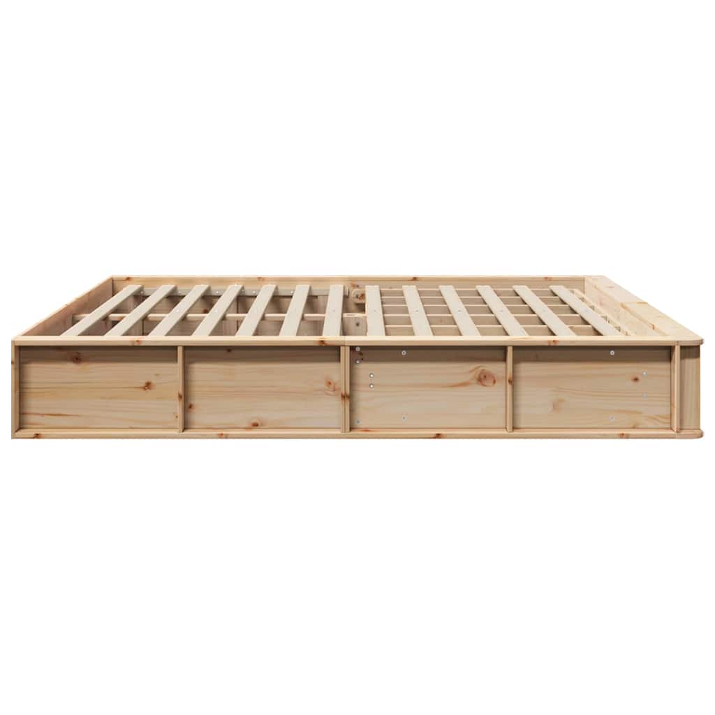 Cadre de lit Marron 180 x 200 cm Bois de pin massif - XIOS