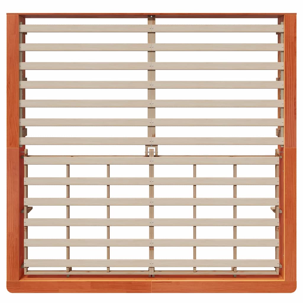 Cadre de lit Cire marron 180 x 200 cm Bois de pin massif - XIOS
