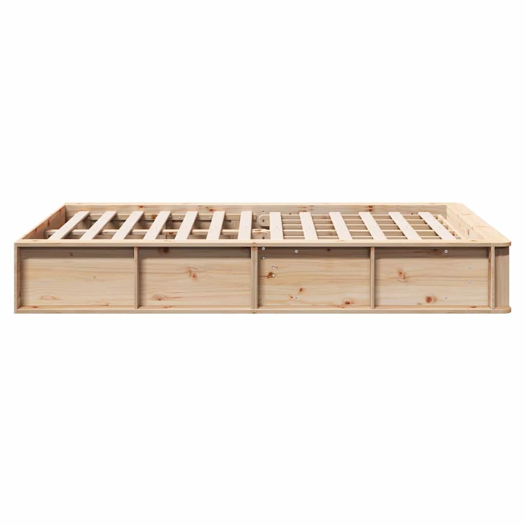 Cadre de lit Marron 140 x 200 cm Bois de pin massif - XIOS