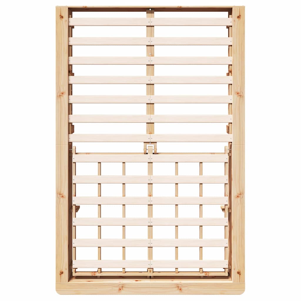 Cadre de lit Marron 140 x 200 cm Bois de pin massif - XIOS