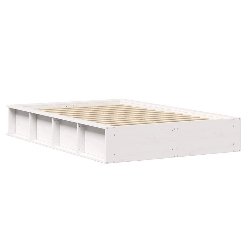Cadre de lit Blanc 140 x 200 cm Bois de pin massif - XIOS