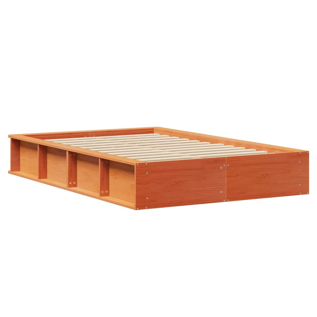 Cadre de lit Cire marron 140 x 200 cm Bois de pin massif - XIOS