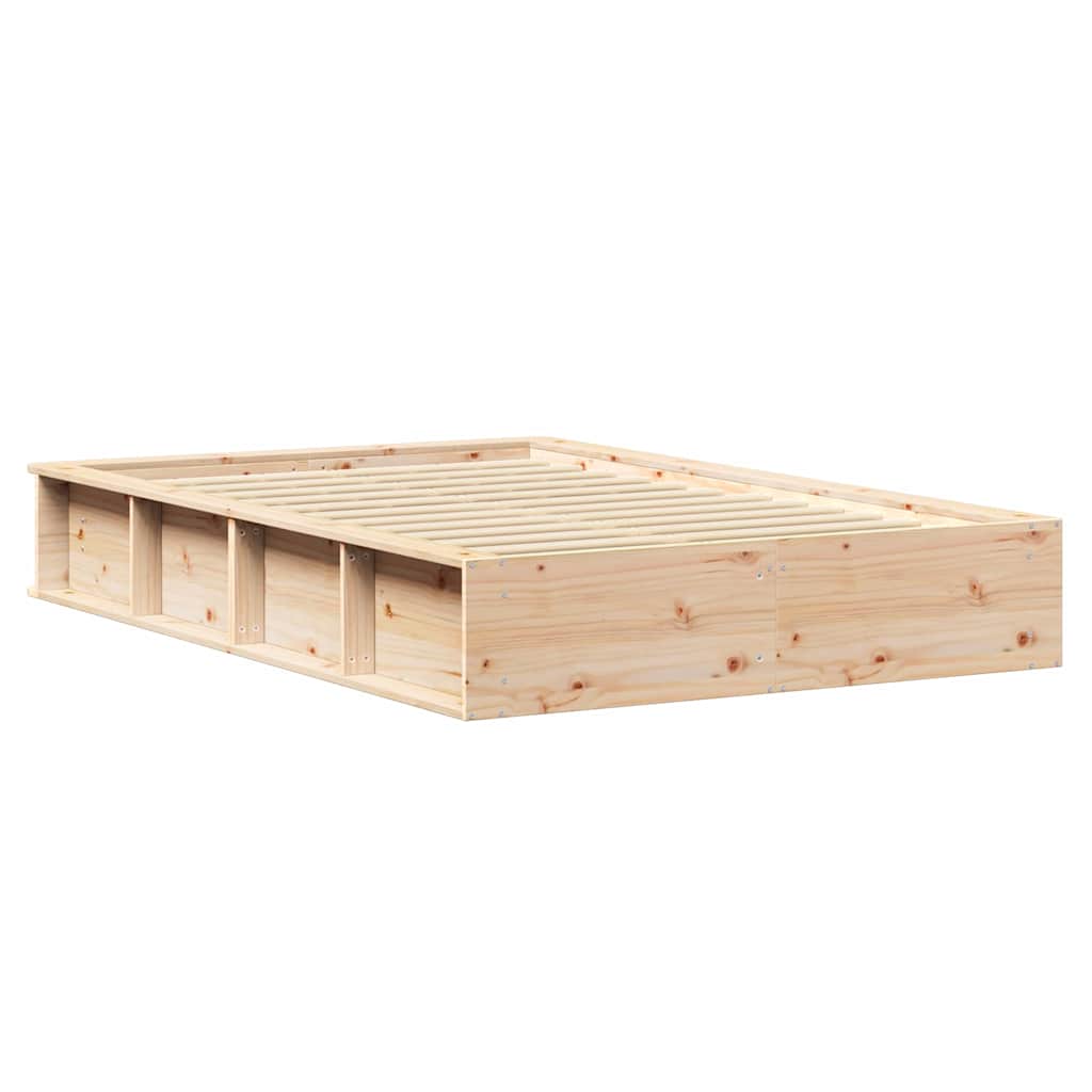 Cadre de lit Marron 120 x 200 cm Bois de pin massif - XIOS