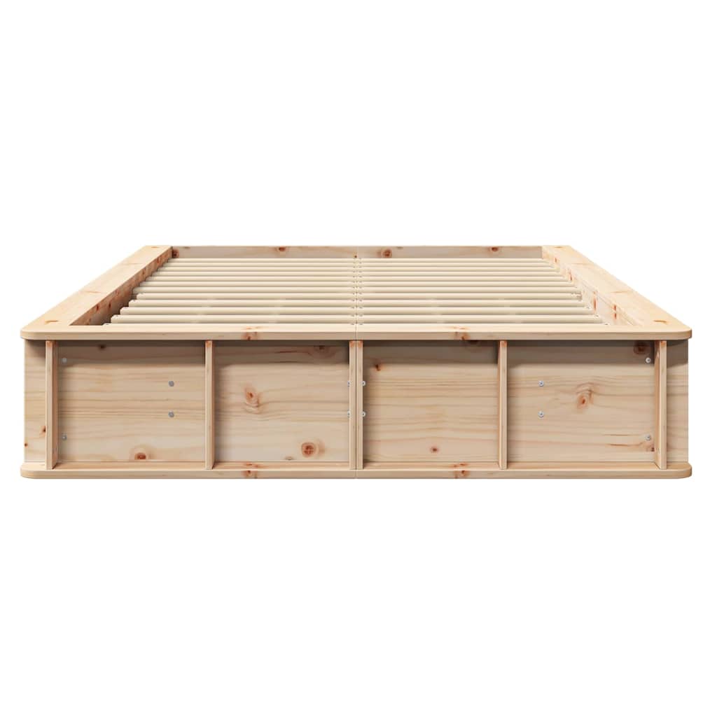 Cadre de lit Marron 120 x 200 cm Bois de pin massif - XIOS