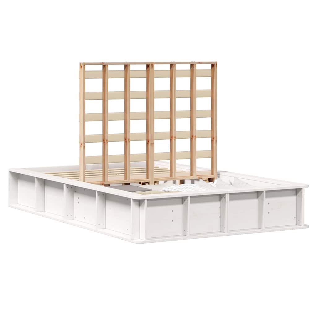 Cadre de lit avec stockage Blanc 120 x 200 cm bois - XIOS
