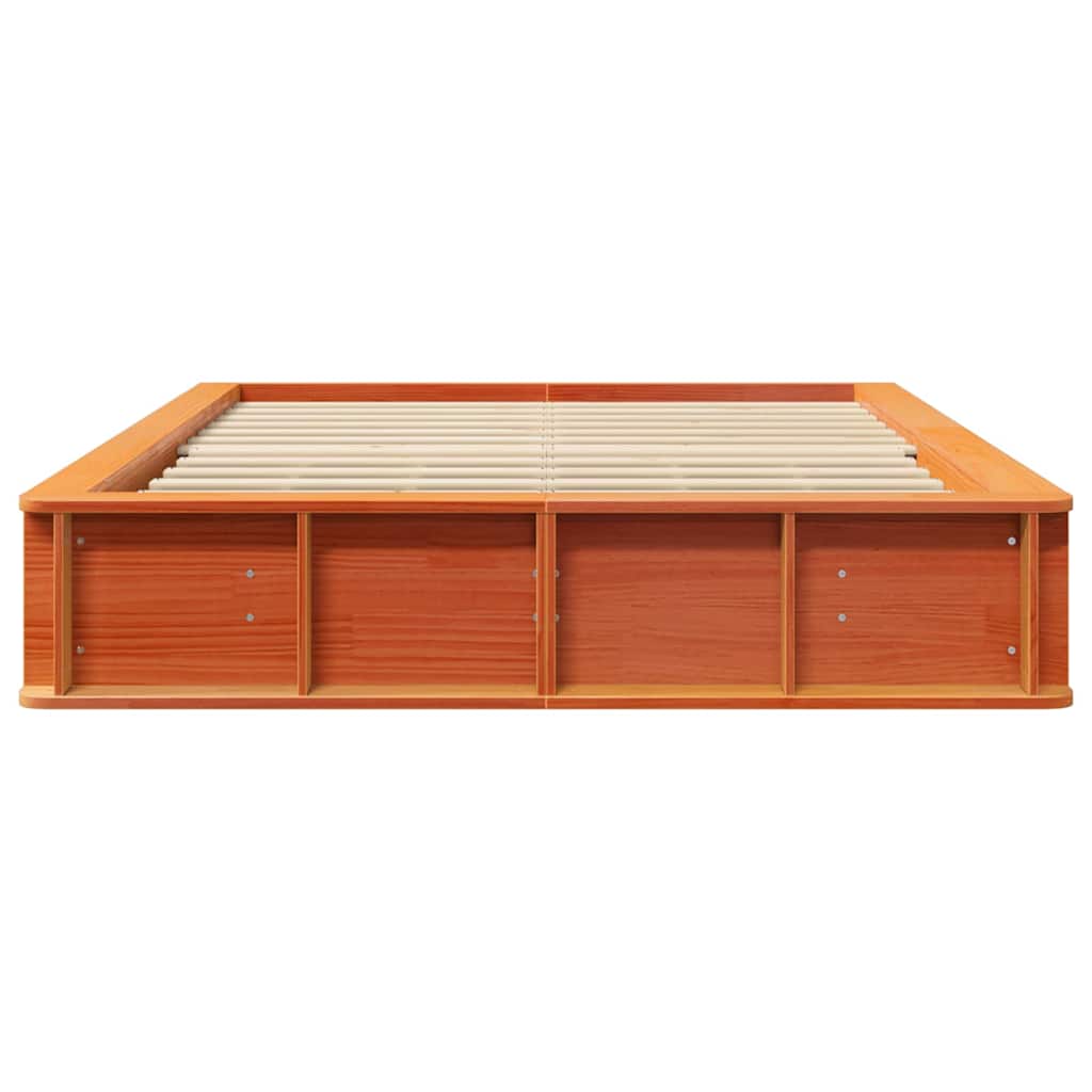 Cadre de lit Marron cire 210 x 118 x 30 cm Pin massif - XIOS