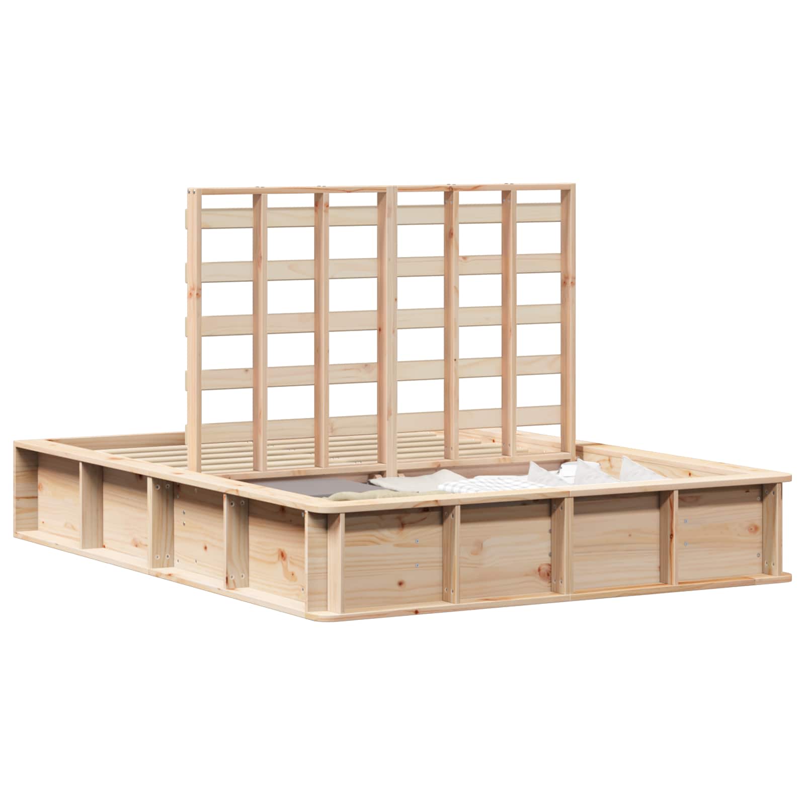 Cadre de lit Marron 120 x 190 cm Bois de pin massif - XIOS