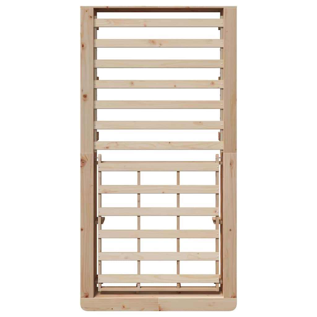 Cadre de lit Marron 100 x 200 cm Bois de pin massif - XIOS