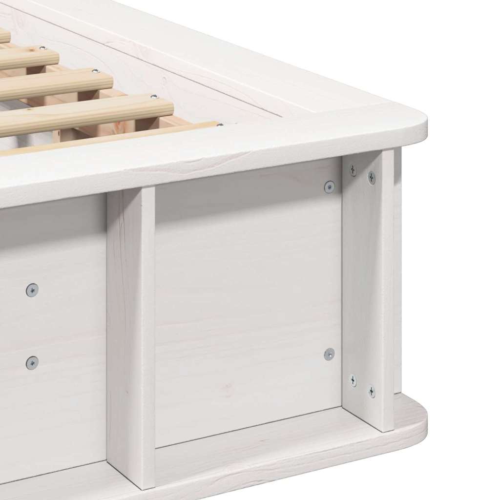Cadre de lit Blanc 100 x 200 cm Bois de pin massif - XIOS