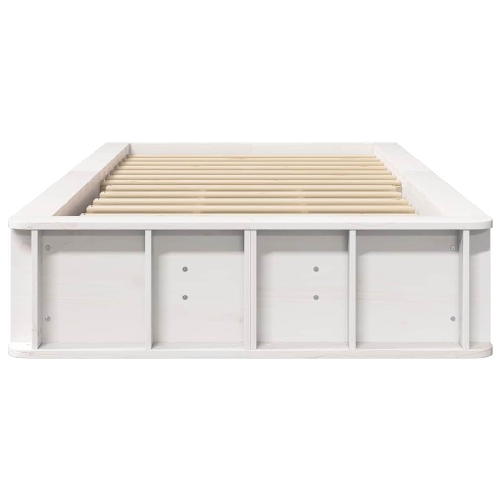 Cadre de lit Blanc 100 x 200 cm Bois de pin massif - XIOS