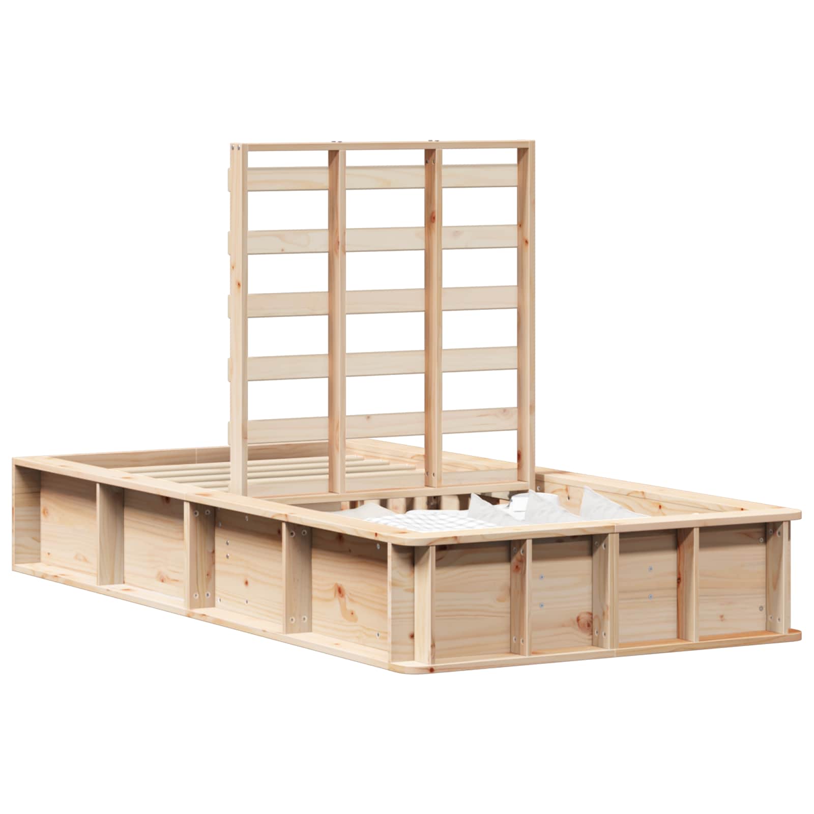 Cadre de lit Marron 90 x 200 cm Bois de pin massif - XIOS