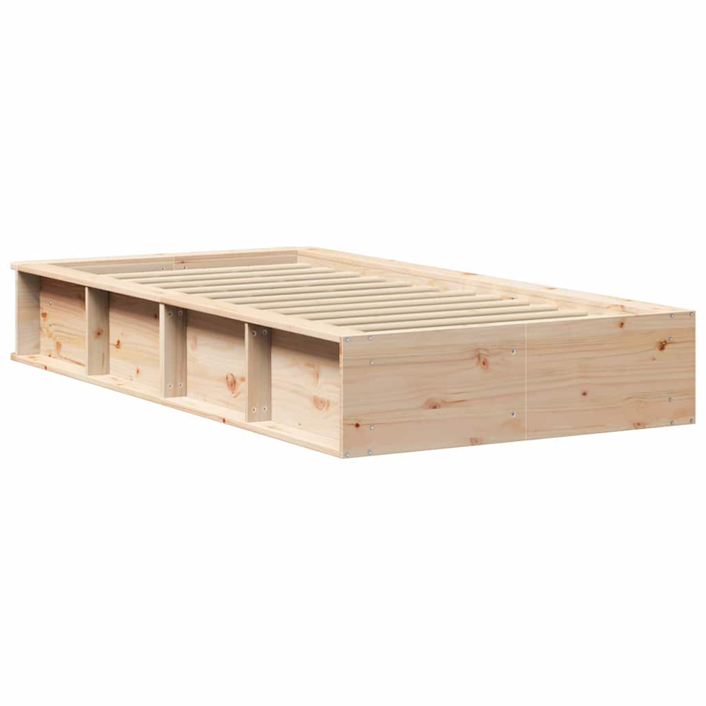 Cadre de lit Marron 90 x 200 cm Bois de pin massif - XIOS