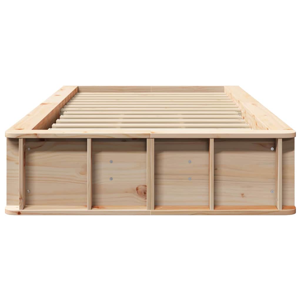 Cadre de lit Marron 90 x 200 cm Bois de pin massif - XIOS