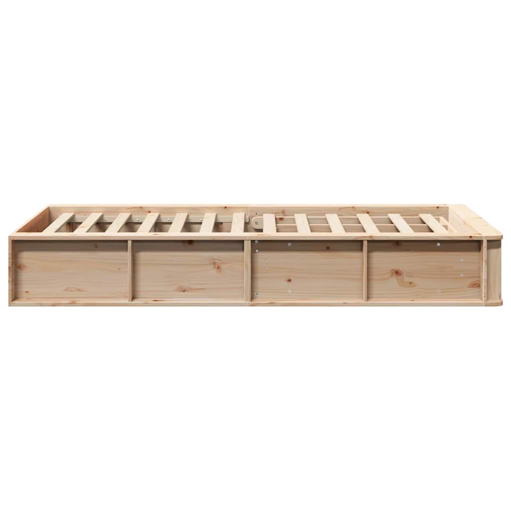 Cadre de lit Marron 90 x 200 cm Bois de pin massif - XIOS