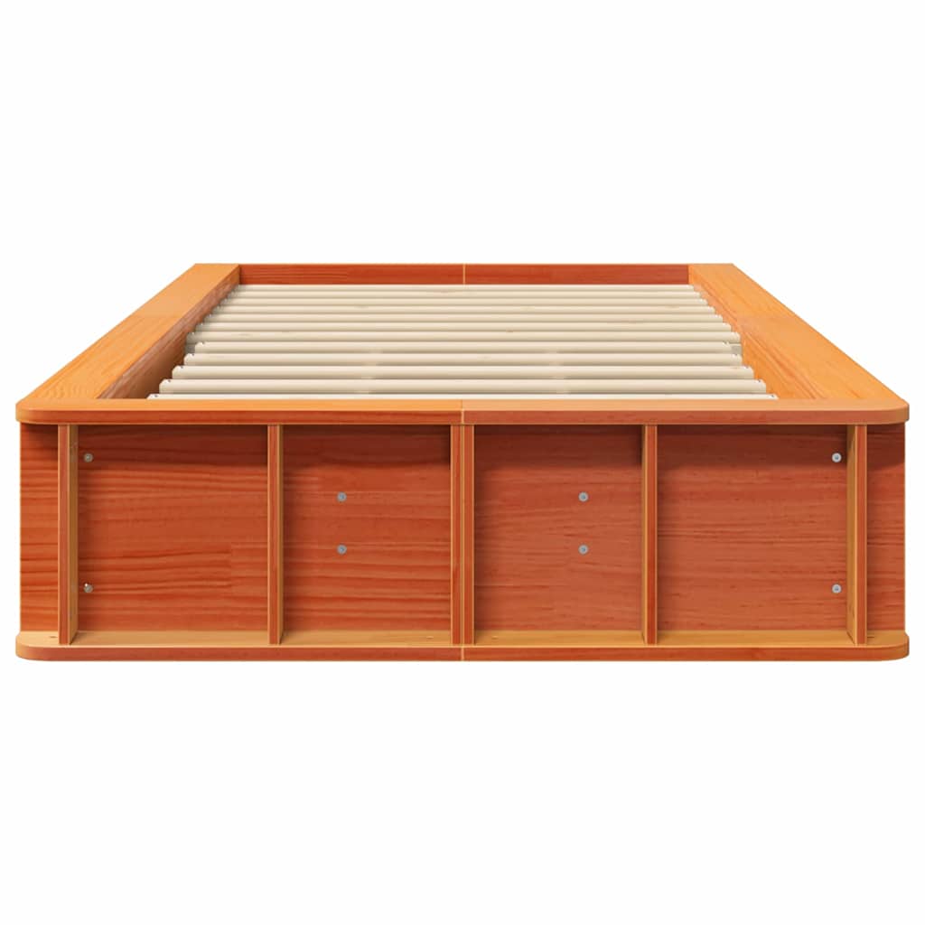 Cadre de lit Cire marron 90 x 200 cm Bois de pin massif - XIOS