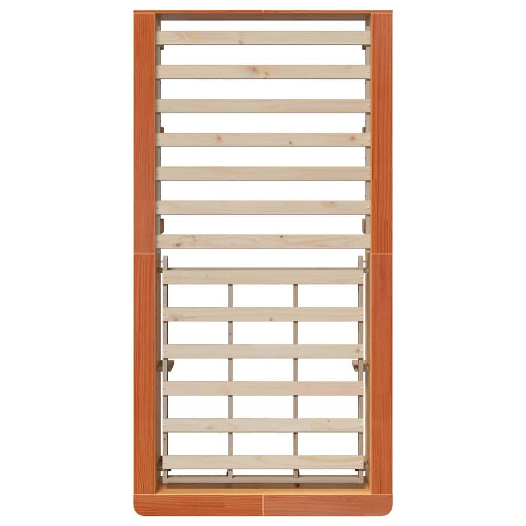 Cadre de lit Cire marron 80 x 200 cm Bois de pin massif - XIOS