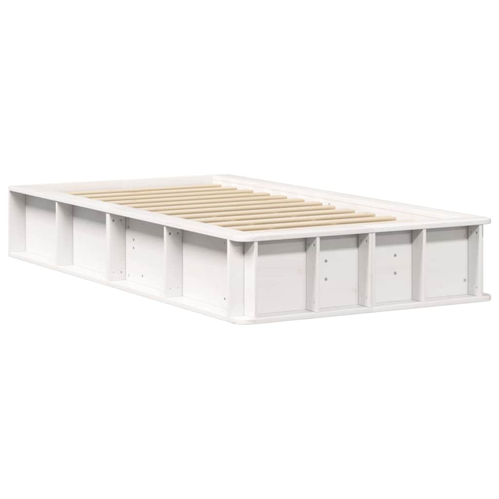 Cadre de lit Blanc 90 x 190 cm Bois de pin massif - XIOS