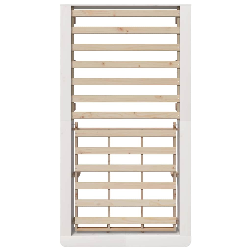 Cadre de lit Blanc 90 x 190 cm Bois de pin massif - XIOS