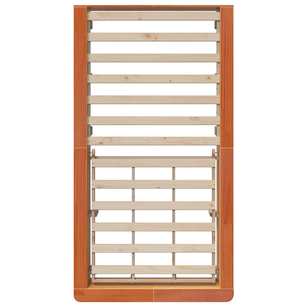 Cadre de lit Cire marron 90 x 190 cm Bois de pin massif - XIOS
