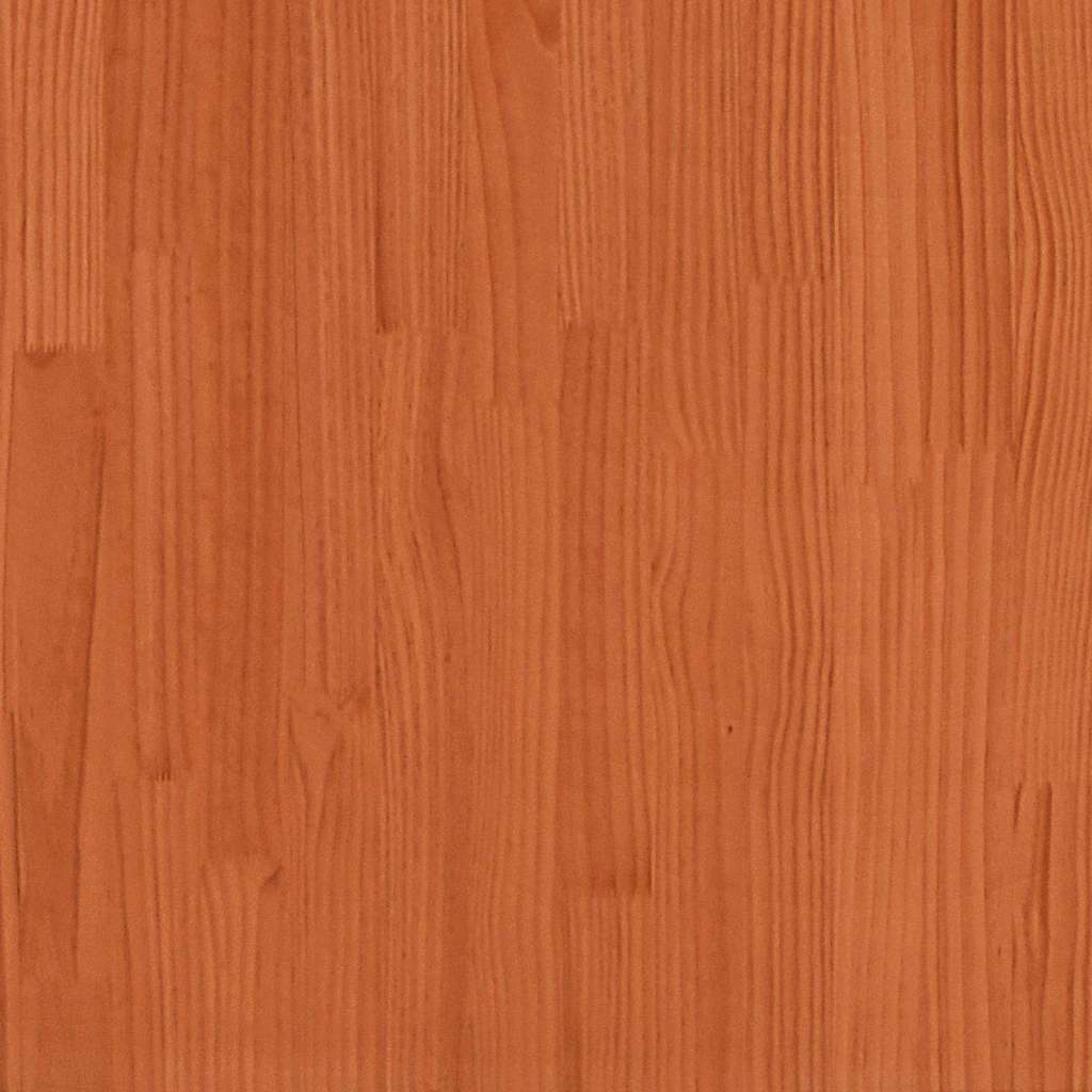 Cadre de lit avec tête de lit Marron 200 x 200 cm Pin massif - XIOS