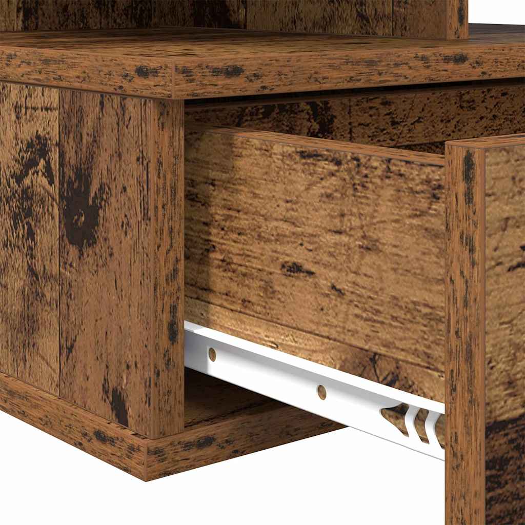 Table de nuit flottante 2 pcs Bois ancien 40 x 31 x 27 cm - XIOS