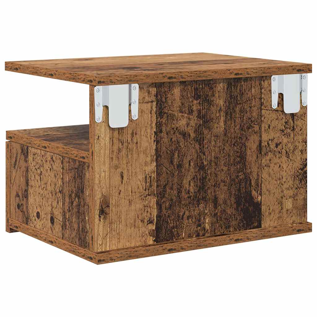 Table de nuit flottante 2 pcs Bois ancien 40 x 31 x 27 cm - XIOS