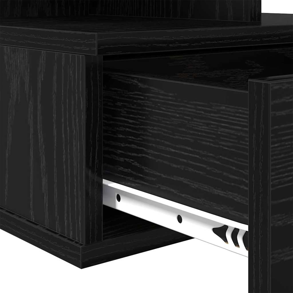 Table de nuit flottante 2 pcs Chêne noir 40 x 31 x 28 cm - XIOS
