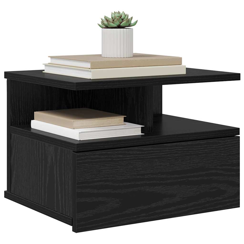 Table de nuit flottante 2 pcs Chêne noir 40 x 31 x 28 cm - XIOS