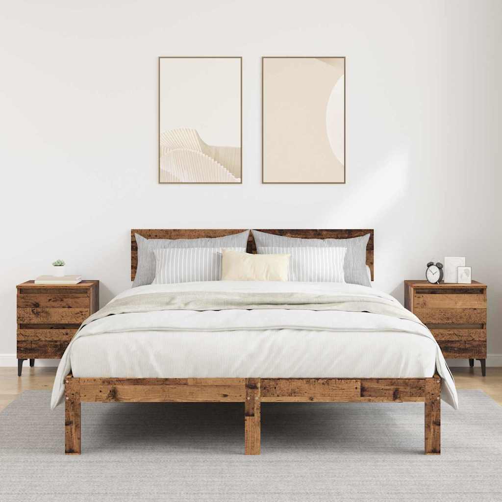 Cabinet de chevet 2 pcs Bois ancien 40 x 35 x 50 cm - XIOS
