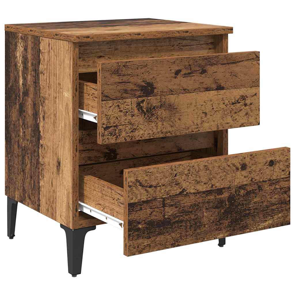 Cabinet de chevet 2 pcs Bois ancien 40 x 35 x 50 cm - XIOS