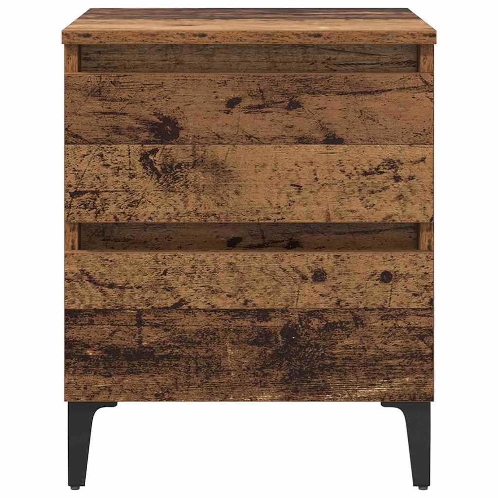 Cabinet de chevet 2 pcs Bois ancien 40 x 35 x 50 cm - XIOS