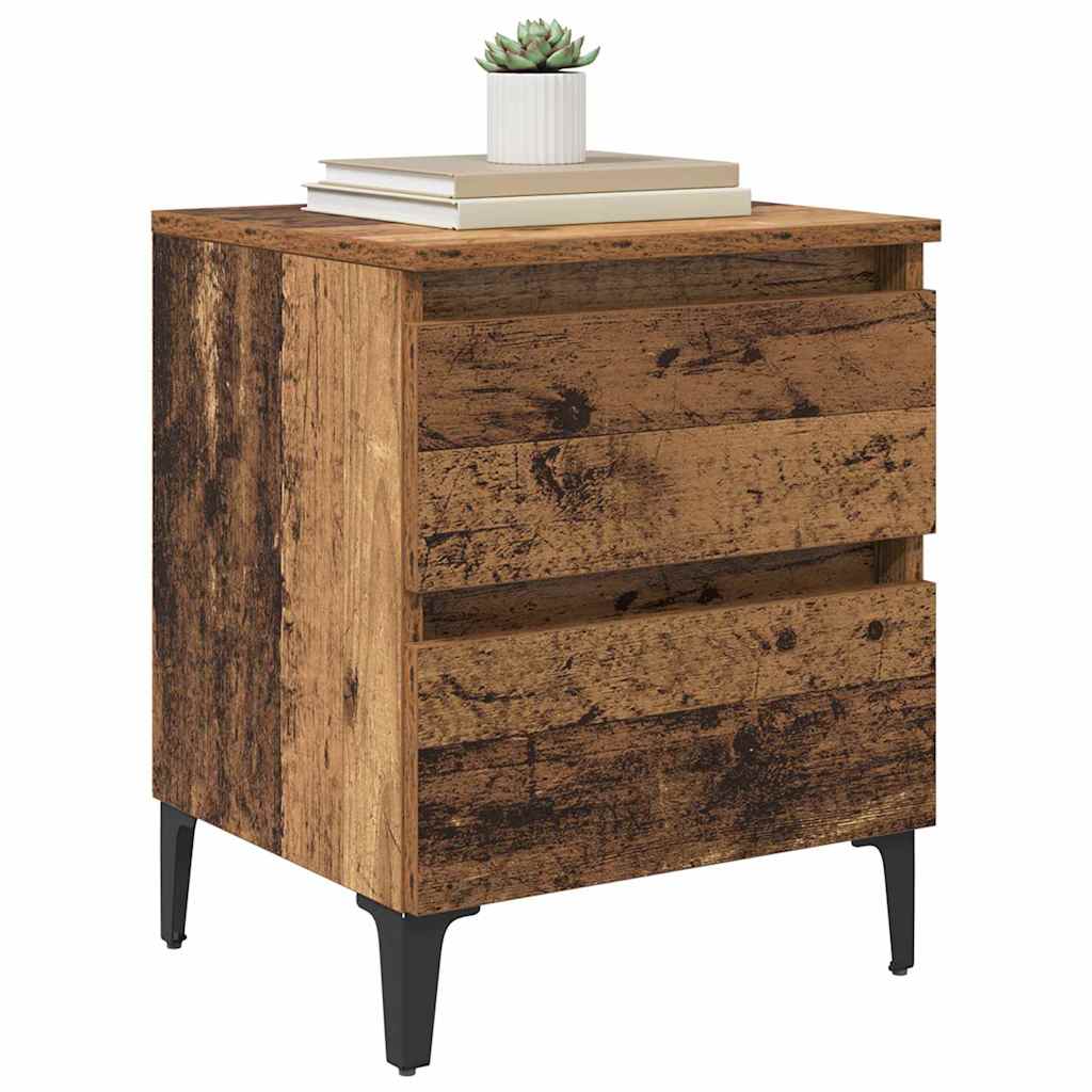 Cabinet de chevet 2 pcs Bois ancien 40 x 35 x 50 cm - XIOS