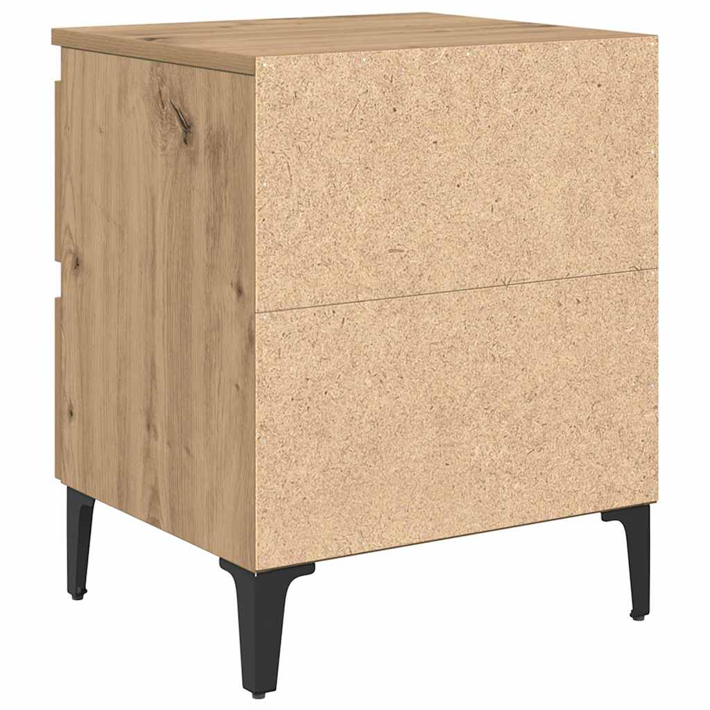 Cabinet de chevet 2 pcs chêne artisanal 40 x 35 x 50 cm - XIOS