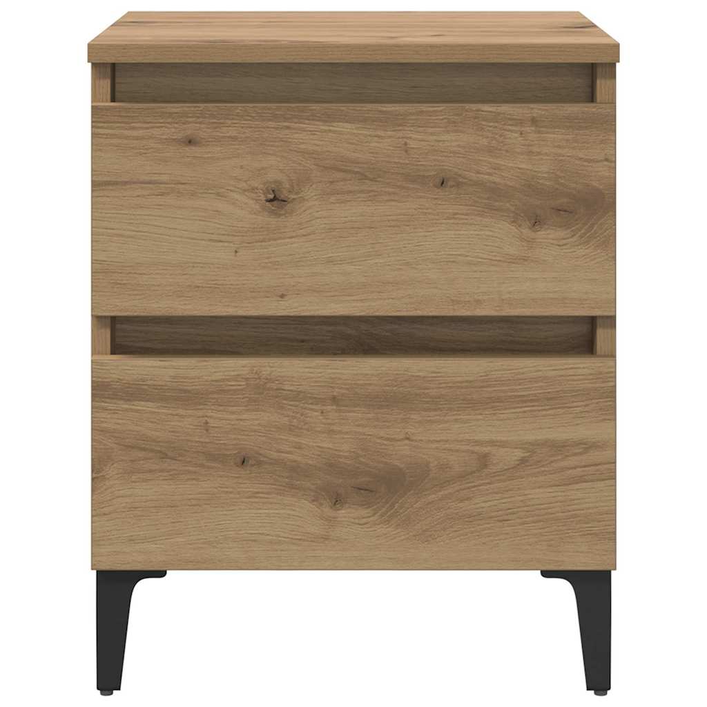 Cabinet de chevet 2 pcs chêne artisanal 40 x 35 x 50 cm - XIOS