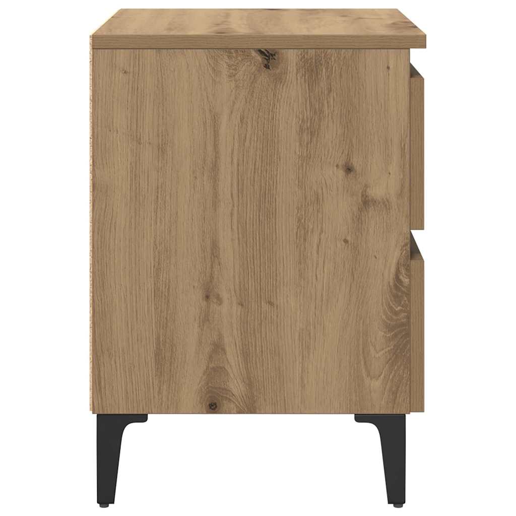 Cabinet de chevet 2 pcs chêne artisanal 40 x 35 x 50 cm - XIOS
