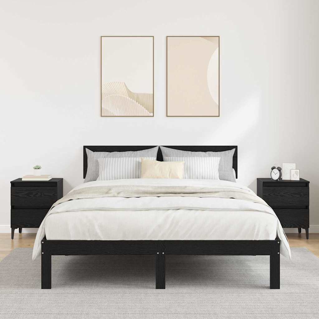 Cabinet de chevet 2 pcs Chêne noir 40 x 35 x 50 cm - XIOS