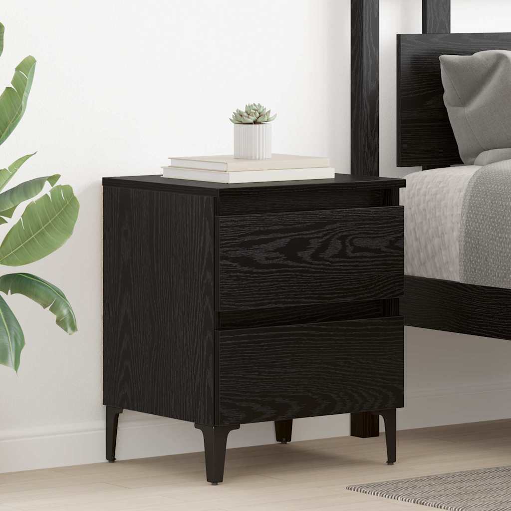 Cabinet de chevet 2 pcs Chêne noir 40 x 35 x 50 cm - XIOS