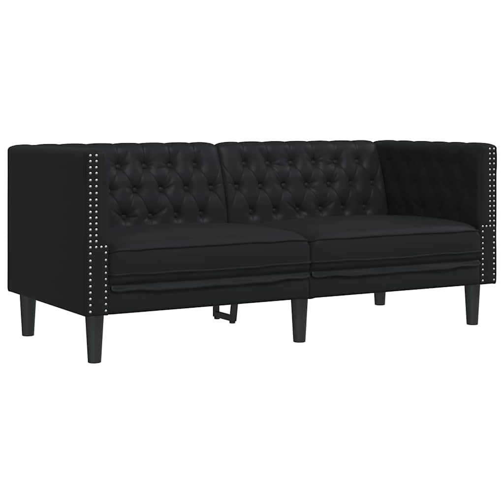 Ensemble de Canapés 2 pcs Noir 194 x 74.5 x 70.5 cm Faux cuir - XIOS