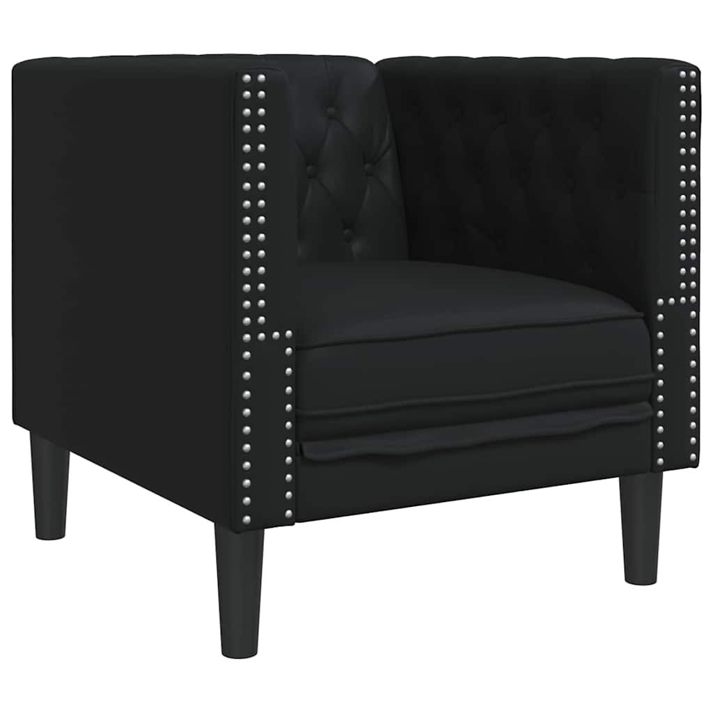 Ensemble de Canapés 3 pcs Noir 194 x 74.5 x 70.5 cm Faux cuir - XIOS