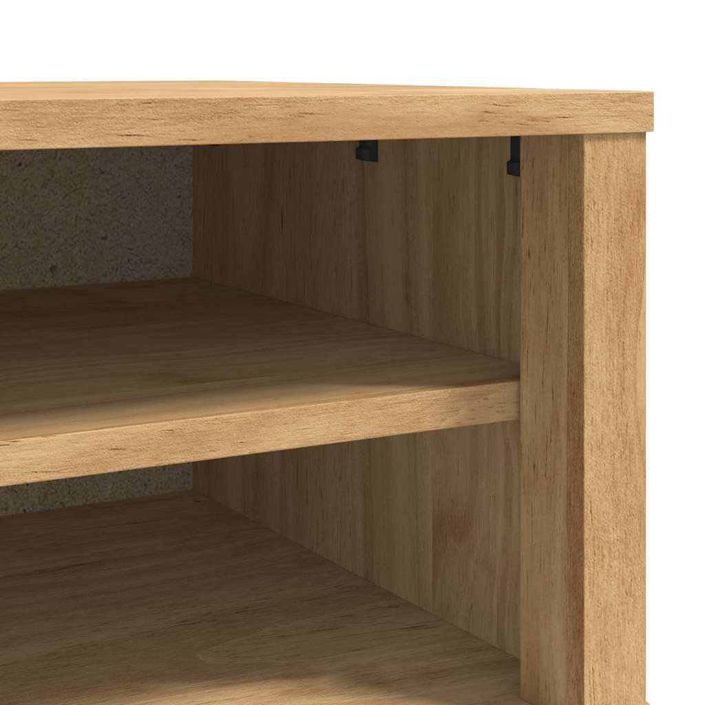 Banc de couloir Cire marron 115 x 40 x 45 cm Bois de Pin Massif - XIOS
