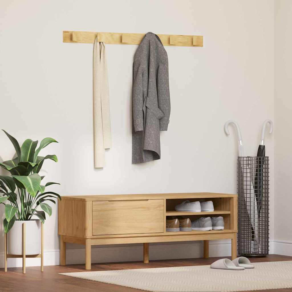 Banc de couloir Cire marron 115 x 40 x 45 cm Bois de Pin Massif - XIOS