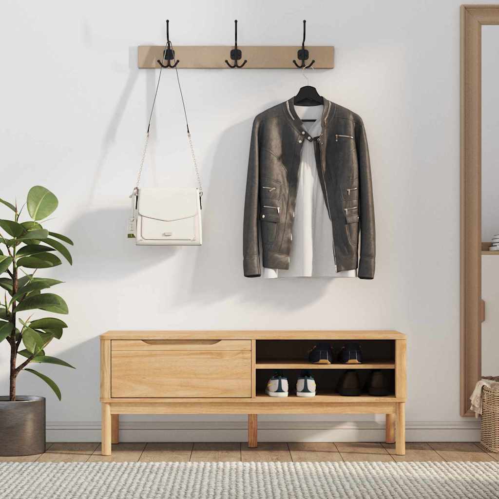 Banc de couloir Cire marron 115 x 40 x 45 cm Bois de Pin Massif - XIOS