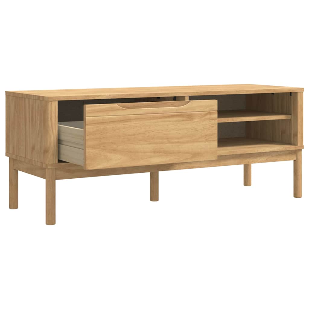Banc de couloir Cire marron 115 x 40 x 45 cm Bois de Pin Massif - XIOS