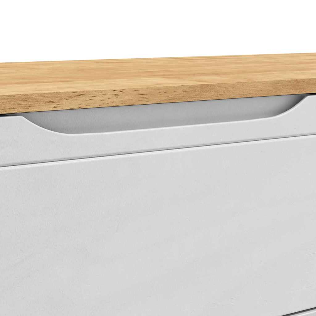 Banc de couloir Blanc 115 x 40 x 45 cm Bois de Pin Massif - XIOS